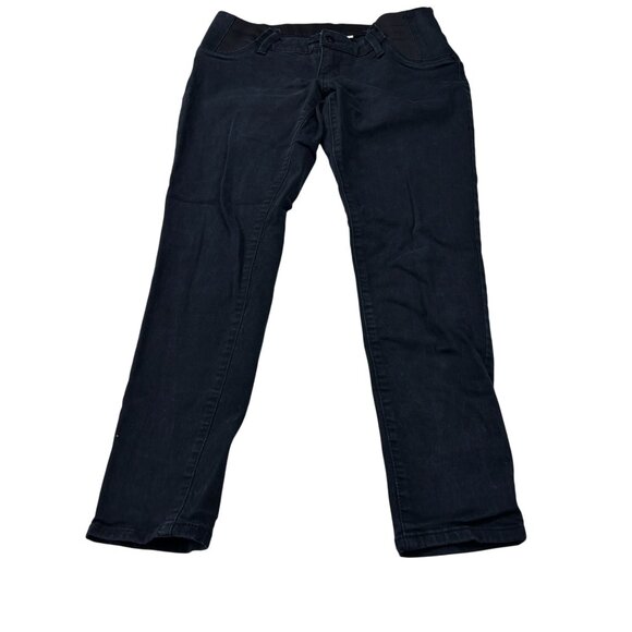 Isabel Maternity By Ingrid & Isabel Skinny Entubado Pants Size 6 Black Stretch D - Picture 1 of 11